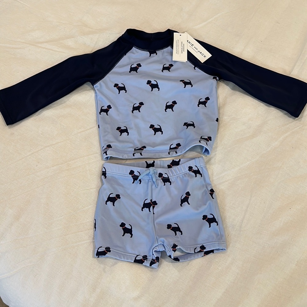 NWT Janie and Jack two piece swim set